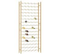 vidaXL Casier à Bouteilles pour 96 Bouteilles Étagère à Vin Casier à Boisson Stockage Rangement Cuisine Maison Intérieur Doré Métal