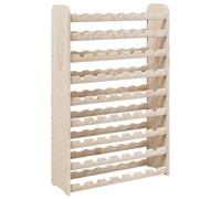 vidaXL Casier à vin 72,5x25x111,5 cm en pin massif avec porte-verres et porte-bouteilles Multicolore