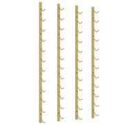 vidaXL Casier à vin mural pour 12 bouteilles 2 pcs Doré Fer