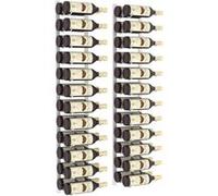 vidaXL Casier à vin mural pour 24 bouteilles 2 pcs Blanc Fer Blanc G