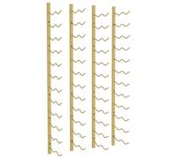 vidaXL Casier à vin mural pour 24 bouteilles 2 pcs Doré Fer