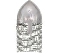 vidaXL Casque de Chevalier Antique Réplique LARP Argent Acier
