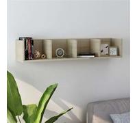 vidaXL Étagère murale à CD Organisateur suspendu 100x18x18 cm Chêne Sonoma Bois d’ingénierie