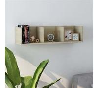 Vidaxl Étagère Murale À Cd Chêne Sonoma 75x18x18 Cm Bois D'ingénierie