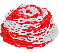 vidaXL Chaînes de délimitation 2 pcs. Rouge et blanc Plastique 30 m