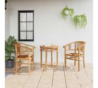 vidaXL Chaise 2 pcs Marron 63 x 58 x 89 cm bois massif teck