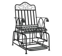vidaXL Chaise à bascule 61 cm noir acier