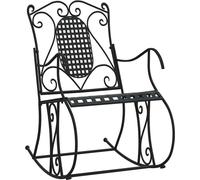 vidaXL Chaise à bascule 84 cm noir acier