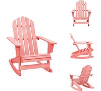 vidaXL Chaise à bascule Adirondack en bois massif de sapin rose - Chaises de jardin