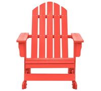 vidaXL Chaise à bascule Adirondack en bois massif de sapin rouge