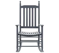 vidaXL Chaise à bascule avec assise incurvée Gris Bois de peuplier