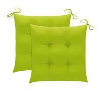 vidaXL Chaise à bascule avec coussin vert clair en teck massif