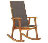 vidaXL Chaise à bascule avec supports en bois massif d'acacia