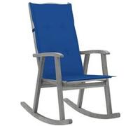 vidaXL Chaise à bascule avec support Gris Bois massif Acacia