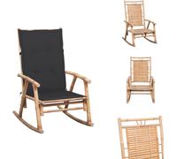 vidaXL Chaise à bascule avec revêtement en bambou - Chaises de jardin