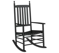 vidaXL Chaise à bascule avec assise incurvée en bois massif de peuplier