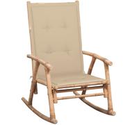 vidaXL Chaise à bascule avec support en bambou