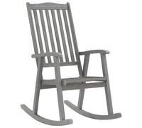 vidaXL Chaise à bascule avec support Gris Bois massif Acacia