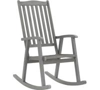 vidaXL Chaise à bascule avec support Gris Bois massif Acacia