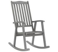 vidaXL Chaise à bascule avec support Gris Bois massif Acacia