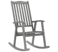 vidaXL Chaise à bascule avec support Gris Bois massif Acacia