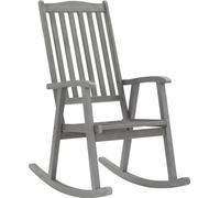 vidaXL Chaise à bascule avec support Gris Bois massif Acacia