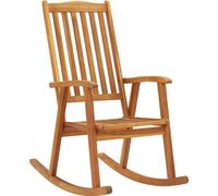 vidaXL Chaise à bascule avec supports en bois massif d'acacia