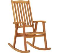 vidaXL Chaise à bascule avec supports en bois massif d'acacia