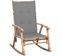 vidaXL Chaise à bascule - Bambou Gris