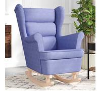 vidaXL Schommelstoel xx cm tissu jeansbleu Bleu G