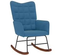 vidaXL Chaise à bascule Bleu Velours, chaise, chaise de salon, chaise de relaxation, chaise longue, siège de salon, chaise 4016842