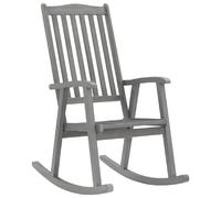 Chaise à bascule Gris Bois massif Acacia