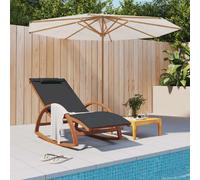 vidaXL Chaise à bascule bois de peuplier - Gris