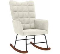 vidaXL Chaise à bascule Crème velours 4016841
