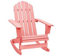 vidaXL Chaise à bascule Adirondack en bois massif de sapin rose