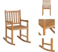 vidaXL Chaise à bascule en teck massif - Chaises de jardin