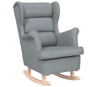 vidaXL Chaise à Bascule Gris Clair 74x90x102 cm Tissu, Chaise, siège de Salon, Bascule, Chaise de Salon, Chaise de Relaxation, Chaise de Relaxation