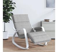 vidaXL Chaise à bascule - Gris clair tissu