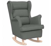 vidaXL Chaise à Bascule Gris foncé 74x90x102 cm Tissu, Chaise, siège de Salon, Bascule, Chaise de Salon, Chaise de Relaxation, Chaise de Relaxation