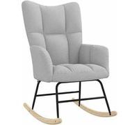 vidaXL Chaise à bascule gris nuage tissu, chaise, chaise de relaxation, fauteuil relax, chaise de salon, bascule, chaise en 4016788 Gris G