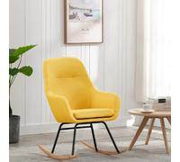 vidaXL Chaise à bascule Jaune Moutarde