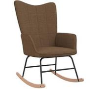 vidaXL Chaise à bascule Marron Tissu Brun G