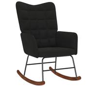 vidaXL Chaise à Bascule Noir Velours, Chaise, Chaise de Salon, Chaise de Relaxation, Chaise Longue, siège de Salon, Chaise de Relaxation