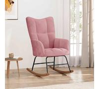 Chaise vidaxl interieur non pliable H. 98 cm en bois massif rose Rose G