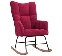 vidaXL Chaise à Bascule Rouge Bordeaux Velours