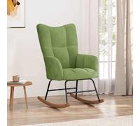 vidaXL Chaise à Bascule - Vert clair Velours