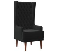 vidaXL Chaise à Dossier Haut avec Boutons capitonnés Noir Velours