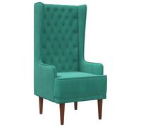 vidaXL Chaise à Dossier Haut avec Boutons capitonnés Turquoise Velours