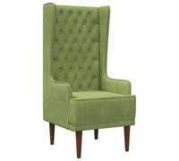 vidaXL Chaise à Dossier Haut avec Boutons capitonnés Vert Clair
