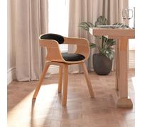 Chaise vidaxl en bois non pliable interieur H. 70 cm noir noir G